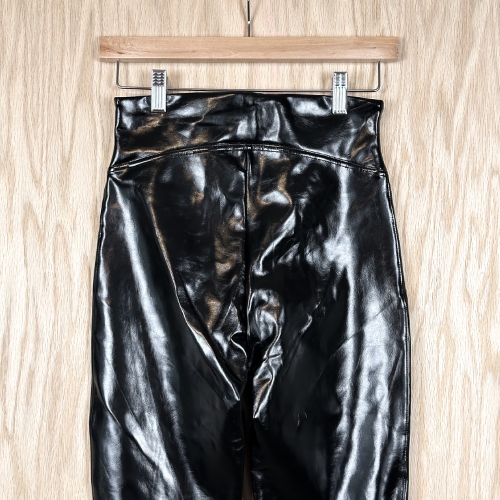 SPANX Faux Patent Leather Leggings Black NEW - Picture 12 of 15